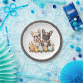 イースターフランスのブルドッグ ペーパープレート (パーティー)