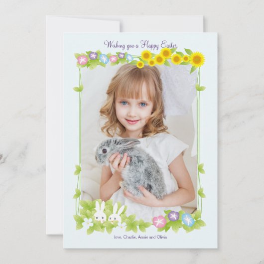 イースターフレームフォトホリデーカード シーズンカード (正面)