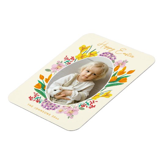 イースターフローラの写真のホリデーカード マグネット (左側)