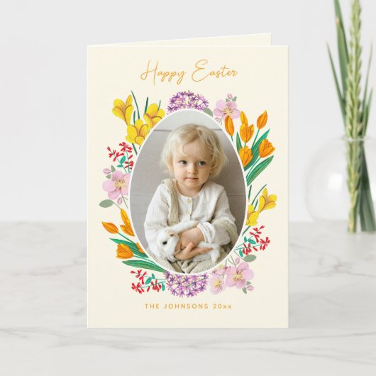イースターフローラの写真の休日 カード (正面)