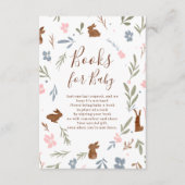 イースターフローラウサギの赤ちゃんシャワーは本を持って来る エンクロージャーカード (正面)