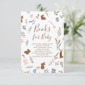 イースターフローラウサギの赤ちゃんシャワーは本を持って来る エンクロージャーカード (スタンド正面)