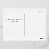 イースターフローラクリスチャンイラストレーション 箔シーズンポストカード (裏面)