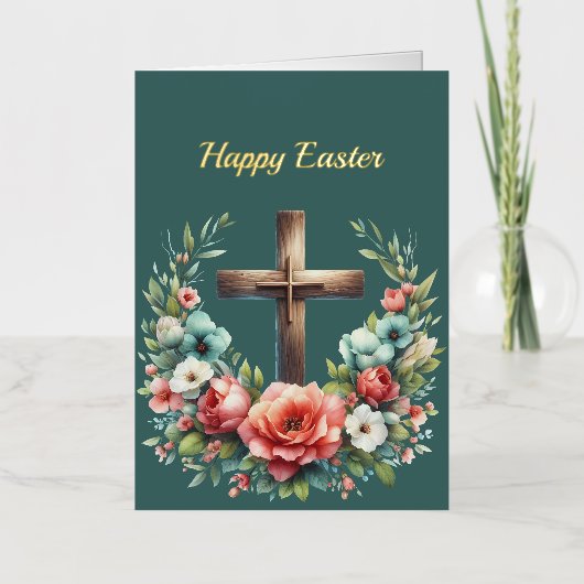 イースターフローラクロスイラストレーション 箔シーズンカード (正面)