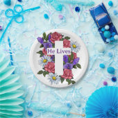 イースターフローラクロスヘライフ紙プレート ペーパープレート (パーティー)