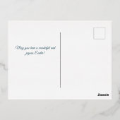 イースターフローラクロス卵イラストレーション 箔シーズンポストカード (裏面)