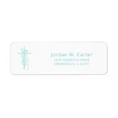 イースターフローラクロス彼は復活パステルティール(緑がかった色) ラベル (正面)