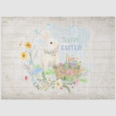 イースターフローラバニー卵バスケット春デコパージュ 薄葉紙 (正面)