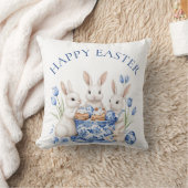 イースターフローラバニーChinoiserie クッション (ブランケット)