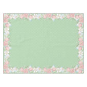 イースターフローラパステルグリーン水玉模様 テーブルクロス (正面(横))