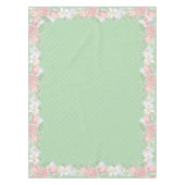 イースターフローラパステルグリーン水玉模様 テーブルクロス (正面)