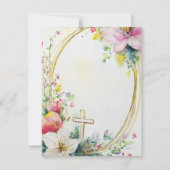 イースターフローラリースとクロス空白の シーズンカード (正面)