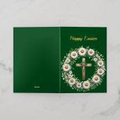 イースターフローラリースクロスイラストレーション 箔シーズンカード (外側レイダウン)