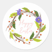 イースターフローラリース ラウンドシール (正面)