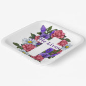 イースターフローラ十字架 ペーパープレート (傾斜あり)