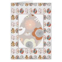 イースターフローラ卵エレガント折りグリーティングカード