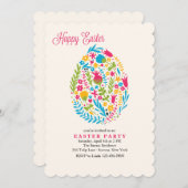 イースターフローラ卵招待状 招待状 (正面/裏面)