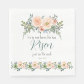 イースターフローラ彼は聖なる書物、 経典水の色を上昇した スタンダードランチョンナプキン (正面)