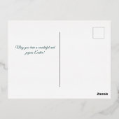 イースターフローラ復活クリスチャンイラストレーション 箔シーズンポストカード (裏面)