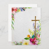 イースターフローラ枠(クロス付き) 空白の シーズンカード (正面/裏面)