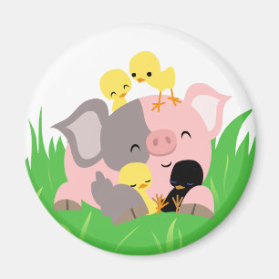 イースターブタおよびひよこの磁石 マグネット