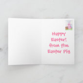 イースターブタカードからのハッピーイースター シーズンカード (内部)
