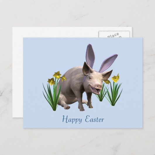 イースターブタ シーズンポストカード (正面/裏面)