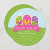 イースターブモダンルンチディナーパーティの招待状 招待状 (正面/裏面)