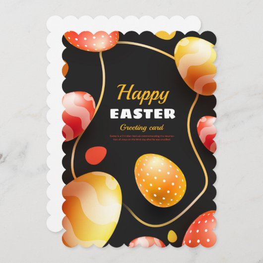 イースターブラックと金ゴールド シーズンカード (正面/裏面)