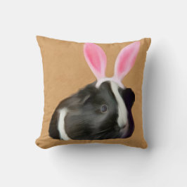 イースターブラック&ホワイトのモルモット クッション