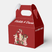 イースターブランシュ フローラルクラウン ウサギ ファミリー 水彩画 フェイバーボックス (正面サイド)