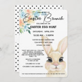 イースターブランチとイースターエッグ狩り招待状 招待状 (正面/裏面)