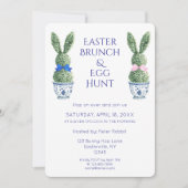イースターブランチとエッグ狩りトイレデジュイバニー 招待状 (正面)
