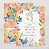 イースターブランチと卵の狩り 招待状 (正面/裏面)