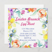 イースターブランチと卵狩りの招待 招待状 (正面/裏面)
