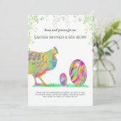 イースターブランチと卵狩りの水の色の緑 招待状 (スタンド正面)