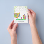 イースターブランチと卵狩りパーティー水色 チラシ (手)