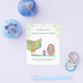 イースターブランチと卵狩りパーティー水色 チラシ (シングル)