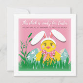 イースターブランチのかわいいシック招待状 招待状 (正面)