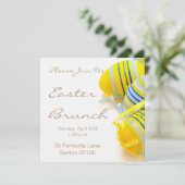 イースターブランチの正方形5.25" x 5.25"招待状 招待状 (スタンド正面)