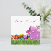 イースターブランチの正方形5.25" x 5.25"招待状 招待状 (スタンド正面)
