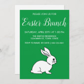 イースターブランチの緑の背景に参加 招待状 (正面/裏面)
