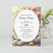 イースターブランチの花の淡い色合い 招待状 (スタンド正面)