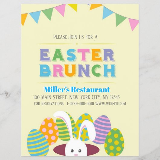 イースターブランチイベントフライヤー チラシ (正面)