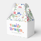 イースターブランチカラフルタイポグラフィワイルドフラワー フェイバーボックス (裏面サイド)
