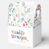 イースターブランチカラフルタイポグラフィワイルドフラワー フェイバーボックス (オープン)