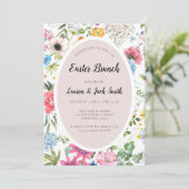 イースターブランチカラフルフローラ招待状 招待状 (スタンド正面)