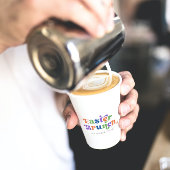 イースターブランチカラフルレトロタイポグラフィ 紙コップ