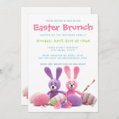 イースターブランチキッチドブンニーズフローラ卵 |工芸品 招待状 (正面/裏面)