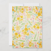 イースターブランチディッシーウォーターカラー春の花 招待状 (裏面)